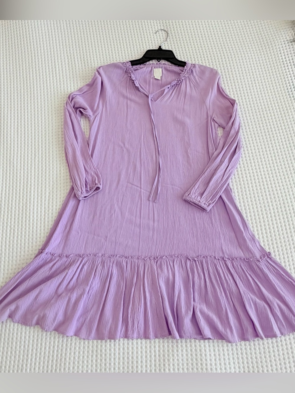 H&M Lavender Long-Sleeve Oversized Tunic Dress